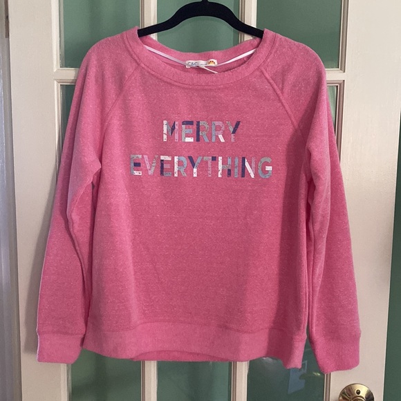 C&C California 'Merry Everything' Super Comfy Fleece Long Sleeve Top - Picture 9 of 12